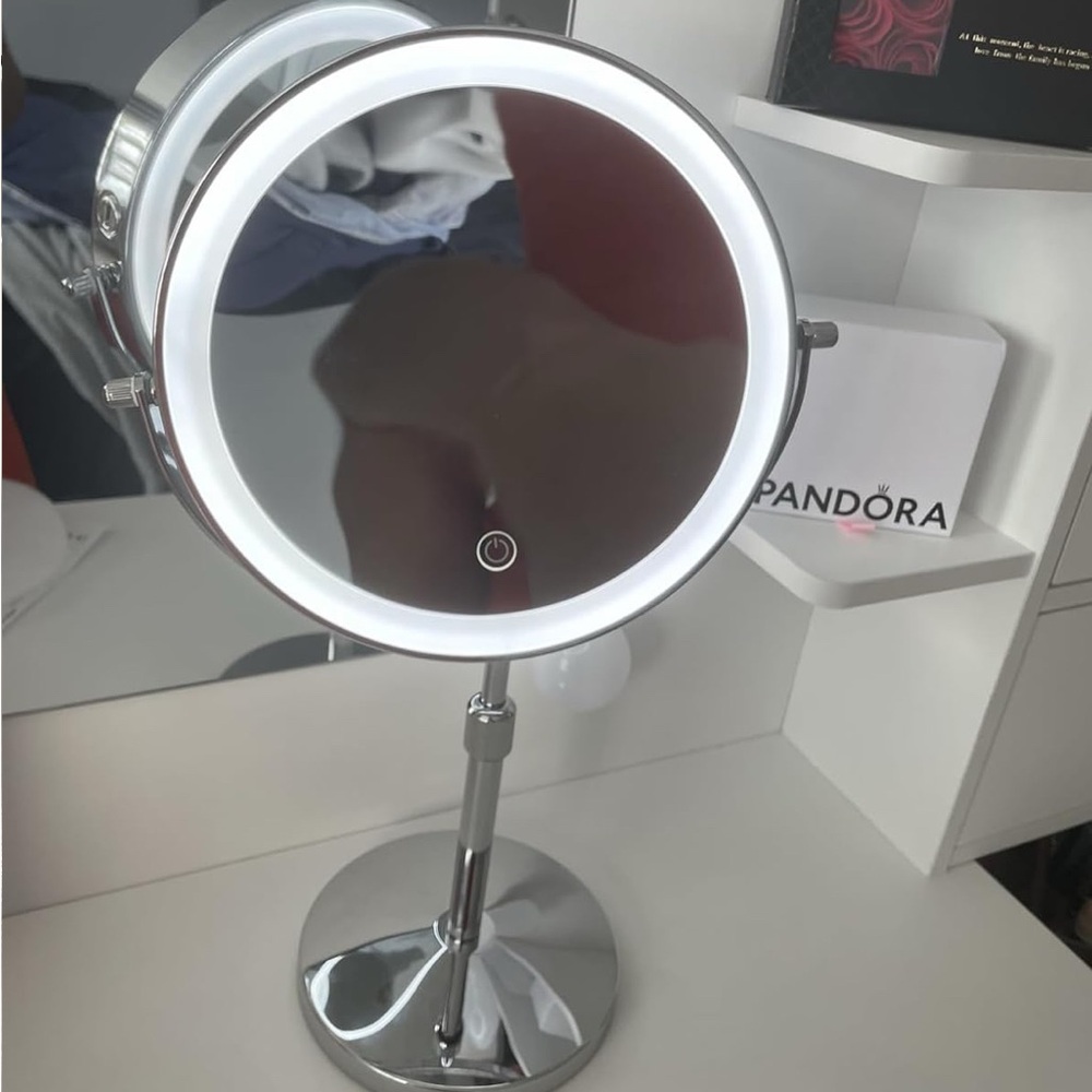 Silver LED Vanity Mirror
